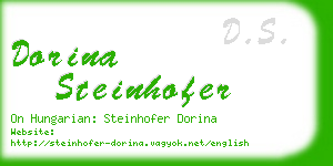 dorina steinhofer business card